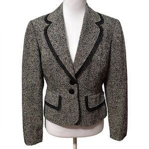 Jones New York Black and White Suit Blazer Petite